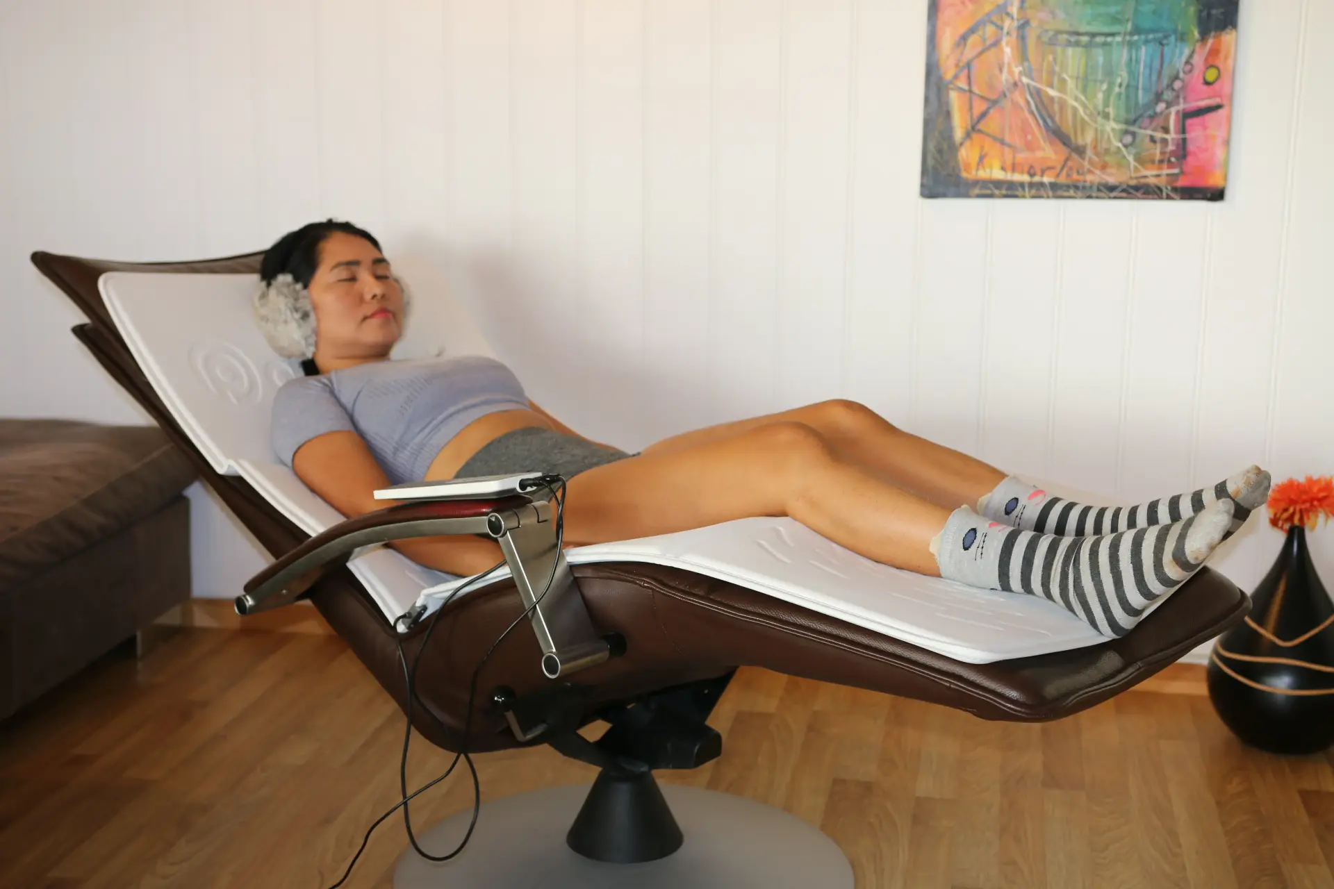 Bruk av OMI matte i stol