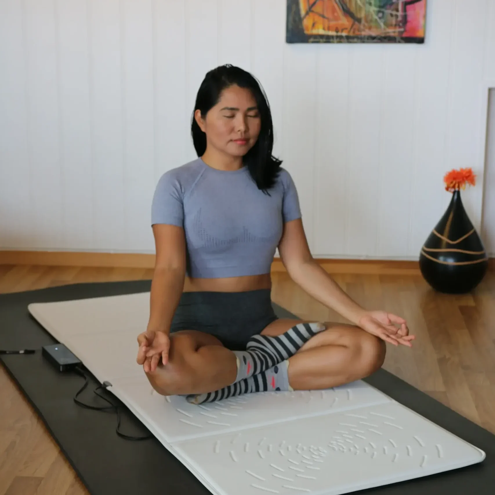 Yoga på OMI matte (PEMF)